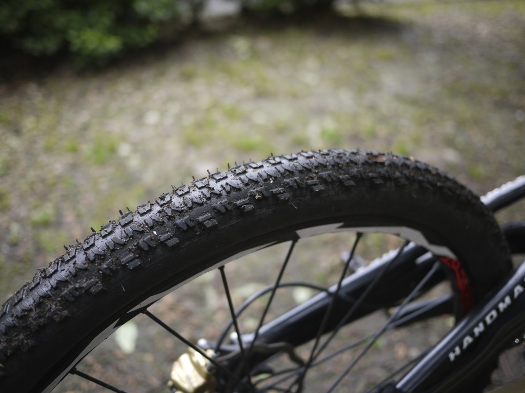 腐葉土が多いので、タイヤはあまり泥を噛まずに済みます