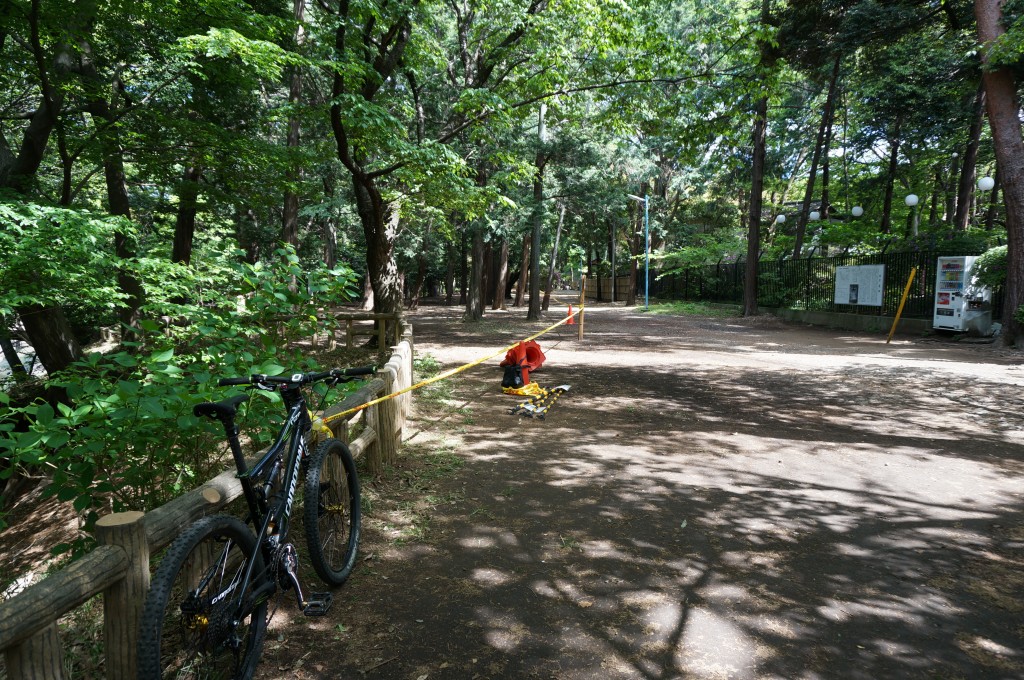 裏山一帯が立入禁止