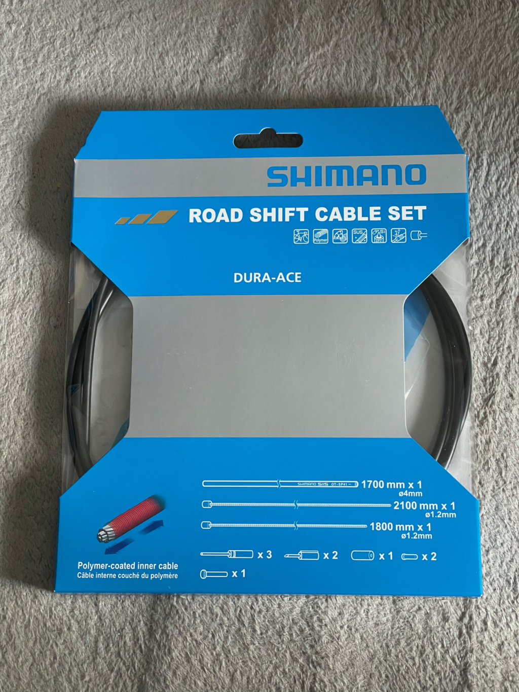 シマノ(SHIMANO) シフトケーブルセット ポリマーコーティング 9000 ブラック Y63Z98910