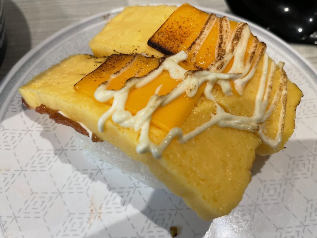 チーズ卵あぶりの握り