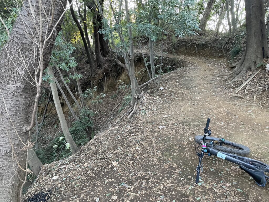 北辰妙見尊の裏手の崖