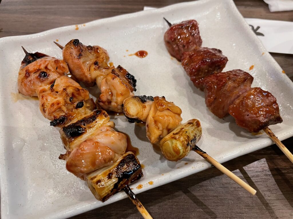 ねぎまと豚ハラミ