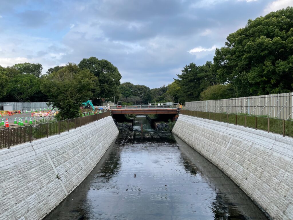 新西田橋(迂回路)から南側