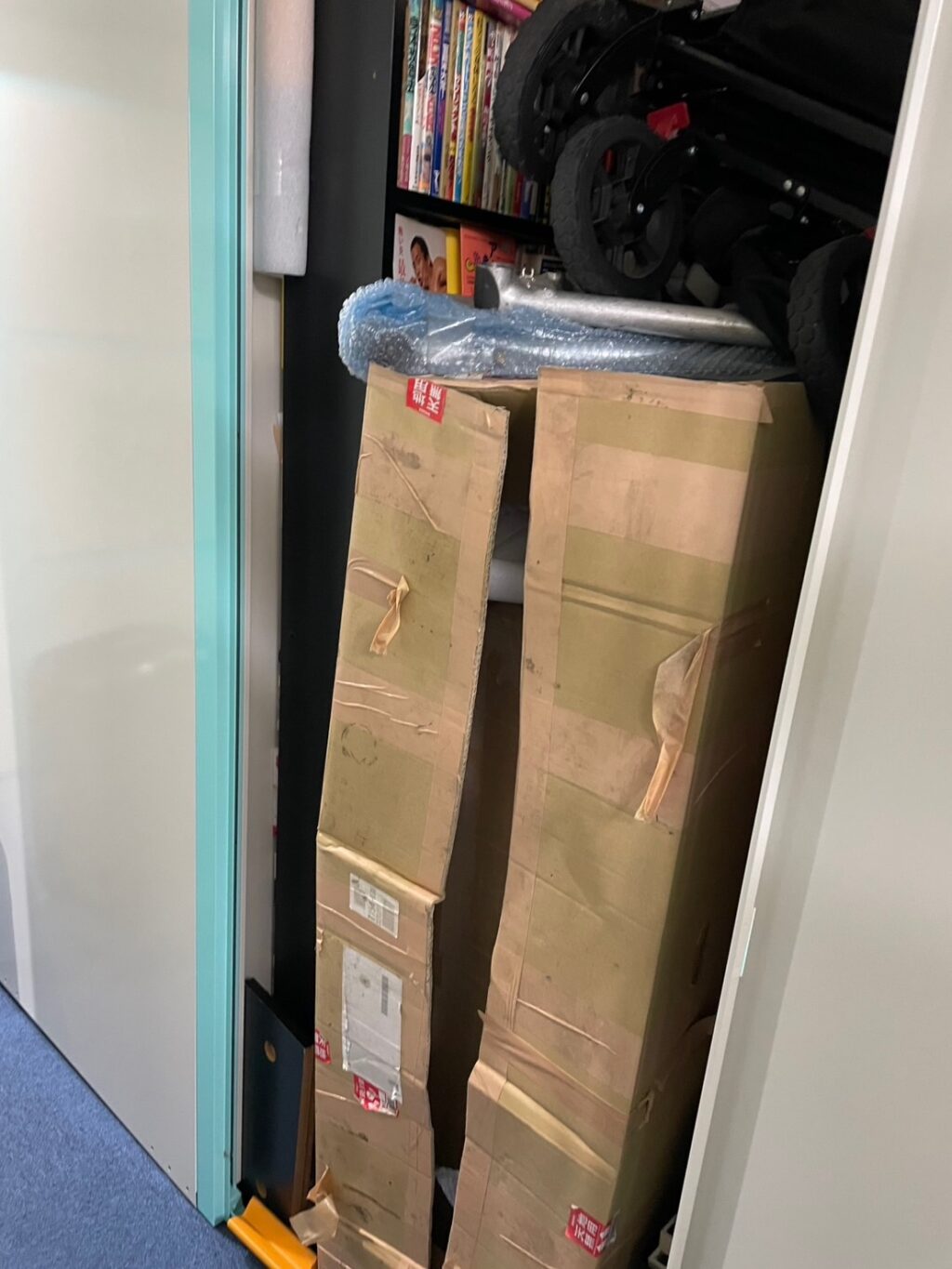 倉庫も私のMTB箱が場所を取っている
