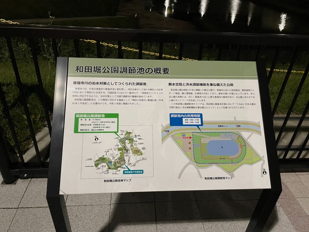 和田堀公園調節池の概要